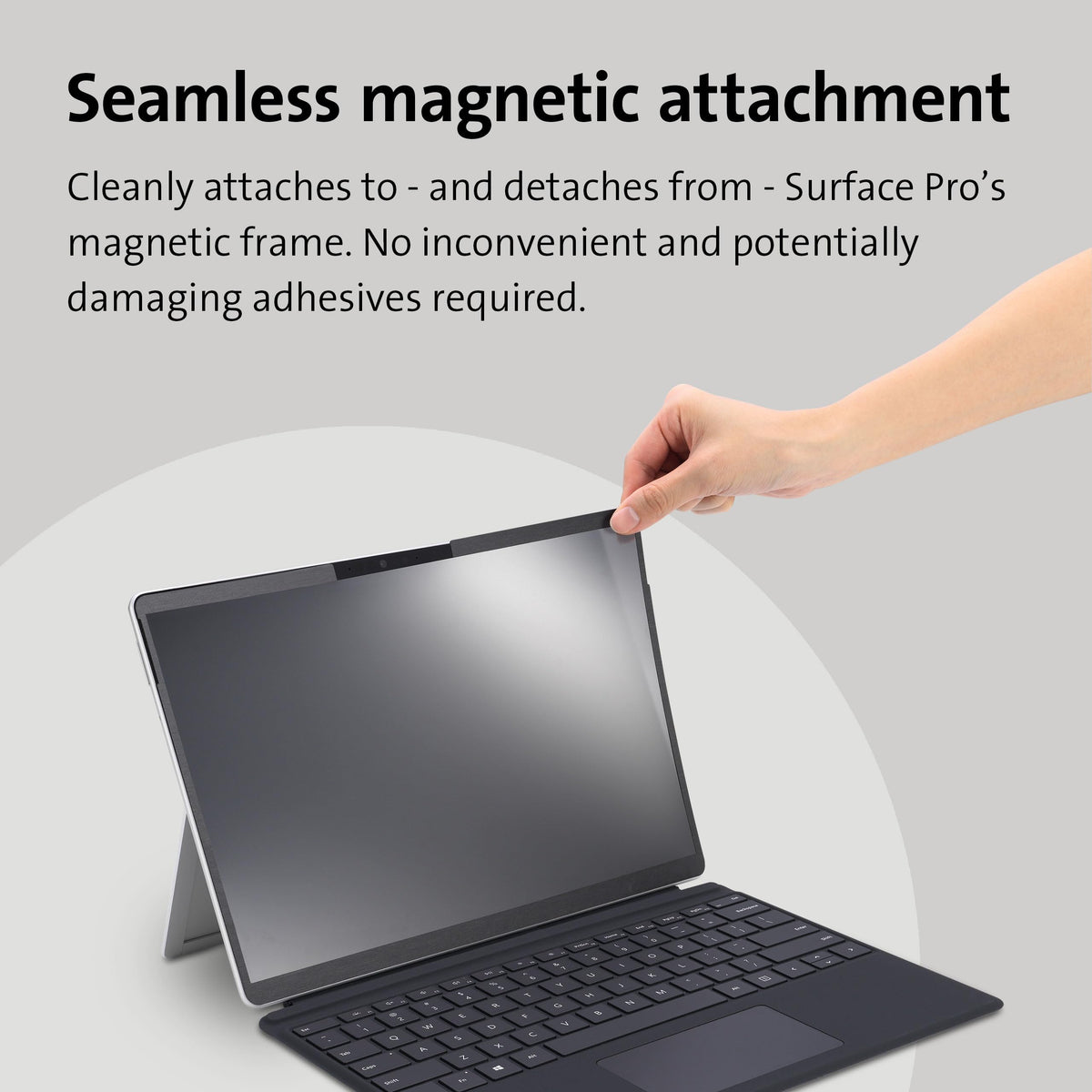Kensington surface pro 11, 10, X, 9 & 8 magnetic privacy screen, removable privacy filter for 13 inch surface pro, touch screen and surface pen