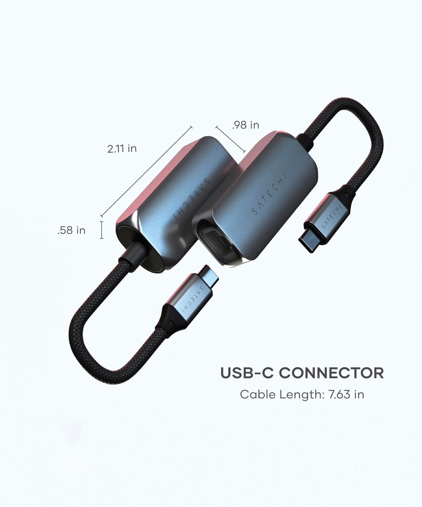 Satechi USB C to Ethernet Adapter, 2.5 Gbps Speed, Compatible with MacBook Air/Pro M5/M4, iPad Air/Pro M5/M4, iPhone 17 and More USB C Devices
