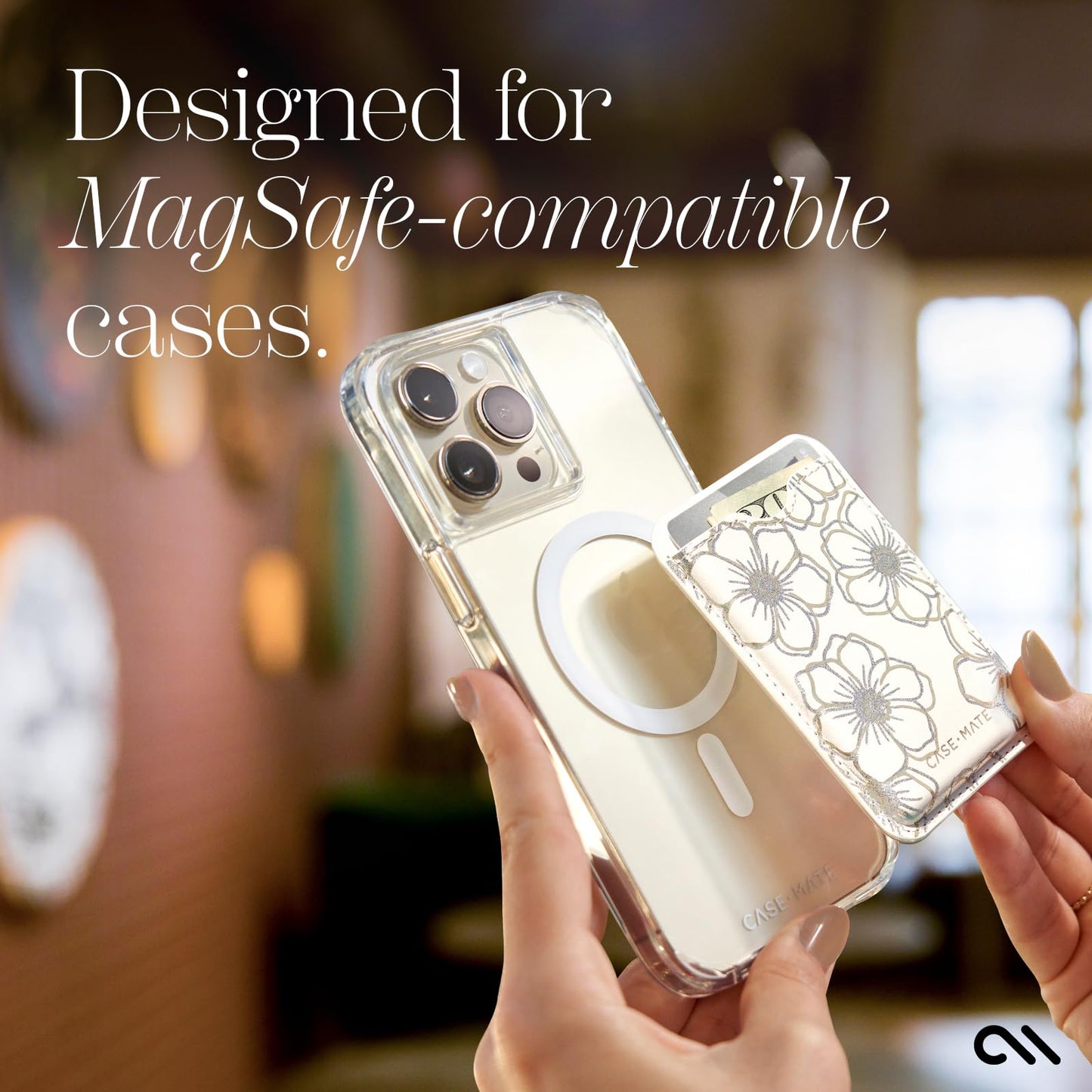 Case-Mate Glossy Magnetic Lip Gloss Holder [Detachable MagSafe Lipstick Holder] Fits Most Lip Gloss and Lipstick Brands - Snap On Phone Accessory