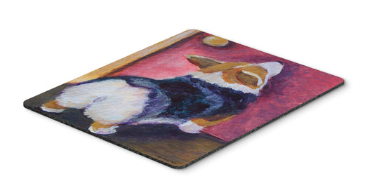 Caroline's Treasures 7427MP Corgi Let me in Mouse Pad, Hot Pad or Trivet for Home Office Gaming Working Computers Laptop Mouse Mat,Washable Large
