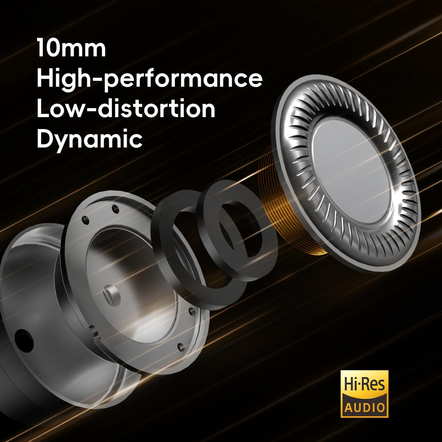 HiBy Yacht10 IEM φ10mm Dynamic Mg & Al Alloy Dome High Performance Low Distortion Dynamic 0.78mm 2-pin Detachable Earphones