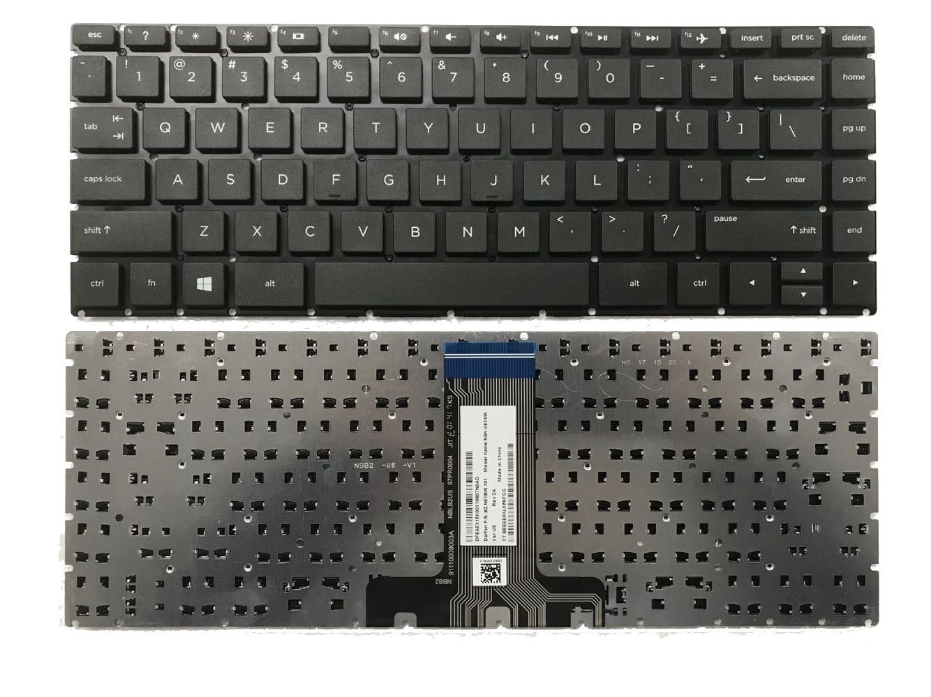 New US Black English Laptop Keyboard (Without Frame) Replacement for HP 14-BS 14-BS057CL 14-BS153OD 14-bs000 14-bs100 14-bs500 14t-bs000