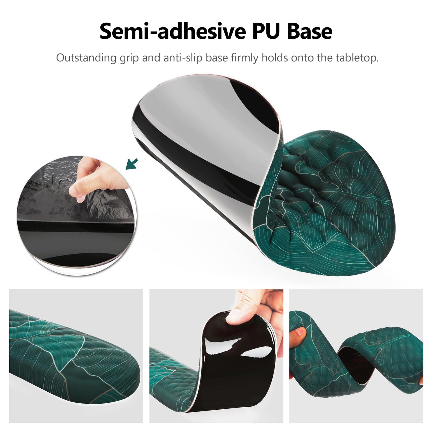 Mouse Pad Wrist Support, Laokiiy 2 in1 Keyboard Wrist Rest+ Ergonomic Mouse Pad, Non-Slip Wrist Rest for Computer Keyboard, Made Easy Typing & Relieve
