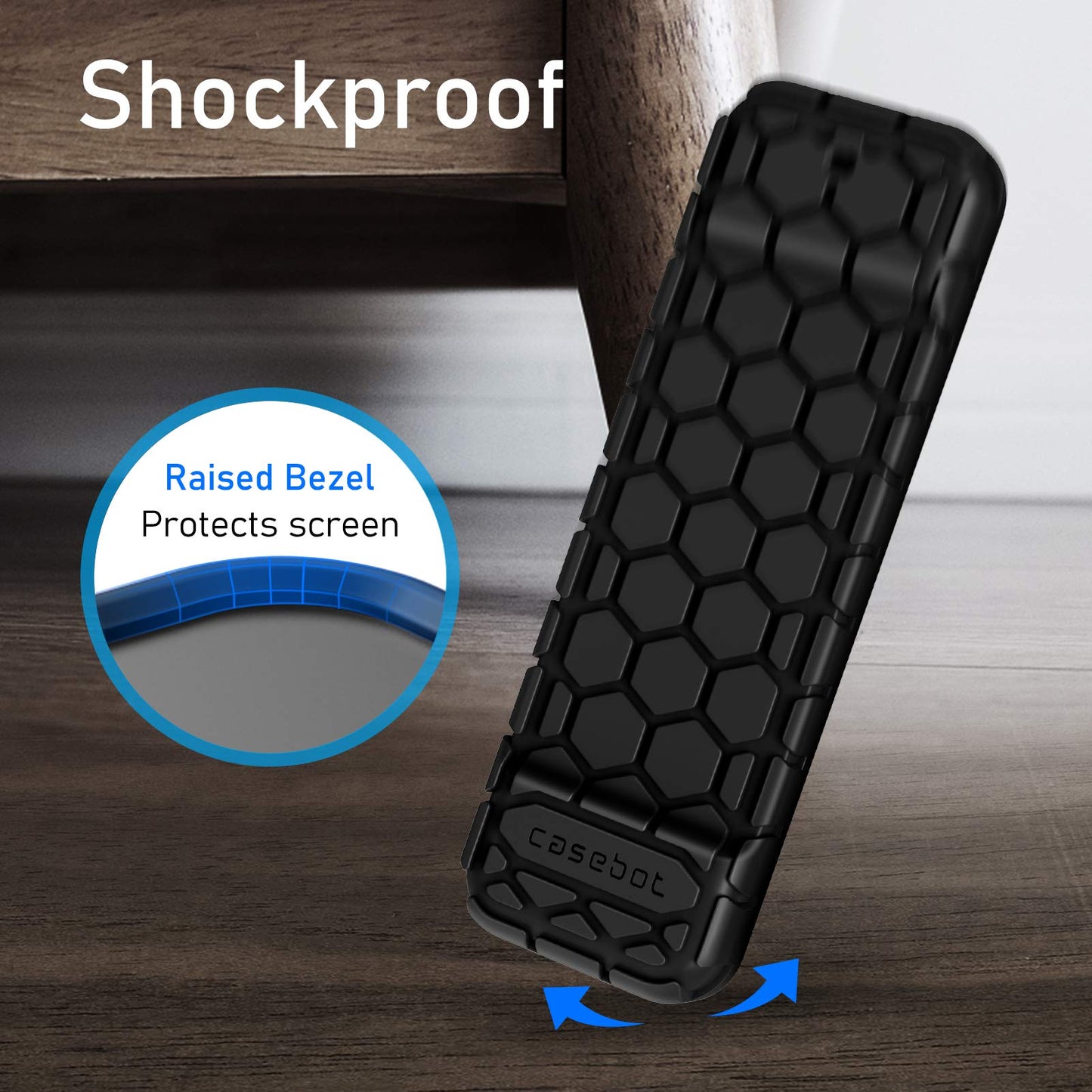 Fintie Protective Case for Apple TV 4K/ HD Siri Remote (1st Gen) - Honey Comb Lightweight Anti Slip Shockproof Silicone Cover for Apple TV 4K 5th 4th