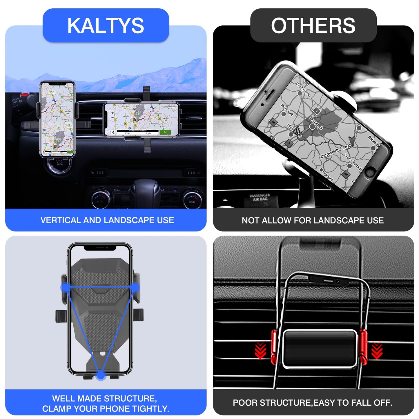 Karltys Car Phone Holder, Car Phone Mount Air Vent Hands Free, Dedicated Phone Stand for Mazda CX-5 2017-2025 CX5 Accessories Interior