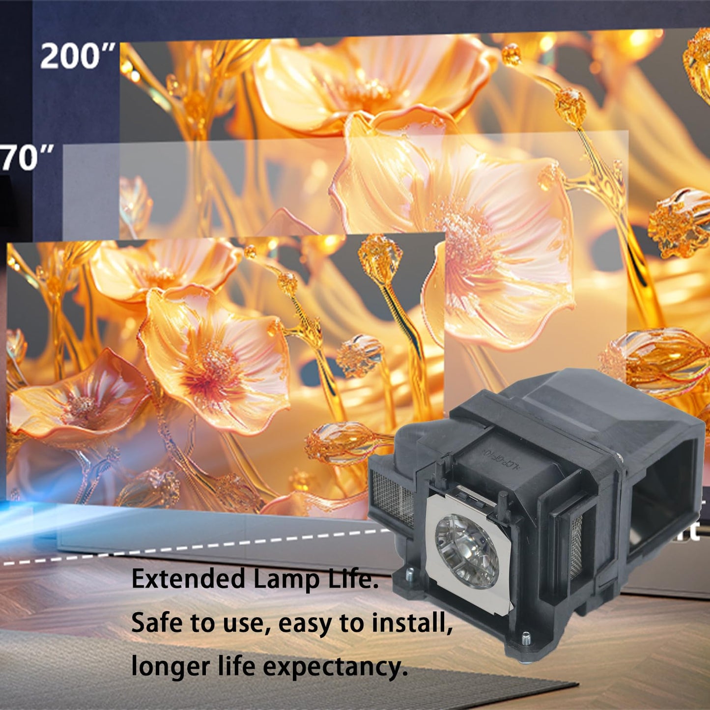 Qexudu ELP-LP78 Replacement Projector Lamp with Housing for Epson EX7230 EX5220 EX7235 VS230 EX7220 EX3220 EX5230 VS335W EX6220 VS330 EB-S18