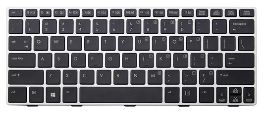 New US Black with Silver Frame Backlit Laptop Keyboard Replacement for HP EliteBook Revolve 810 G1 810 G2 P/N:90.4XF07.L01 SG-57700-XUA SN8123BL
