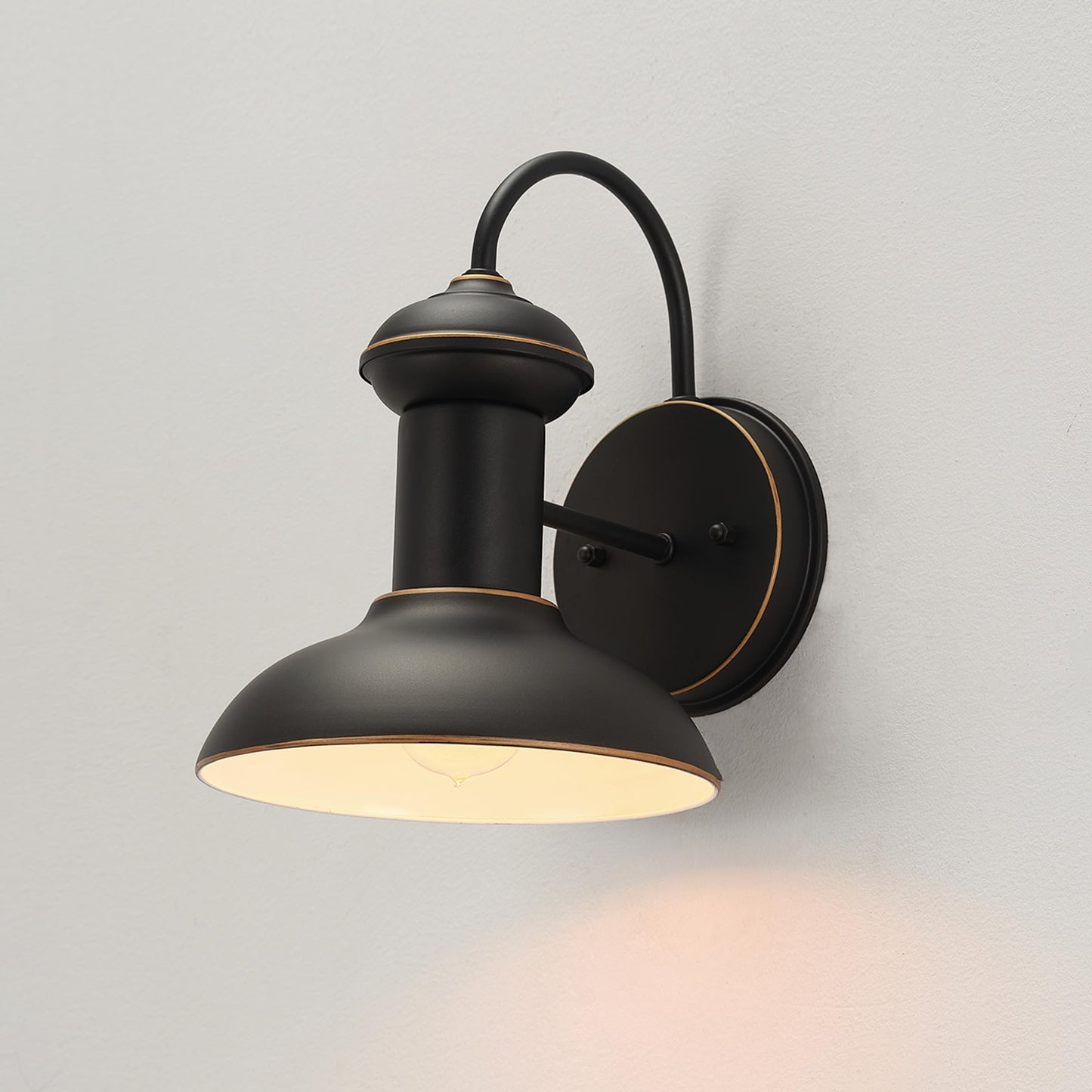 Globe Electric 40190 1-Light Indoor/Outdoor Wall Sconce, Oil Rubbed Bronze, Wall Lighting, Wall Lamp Dimmable, Kitchen Sconces Wall Lighting, Porch