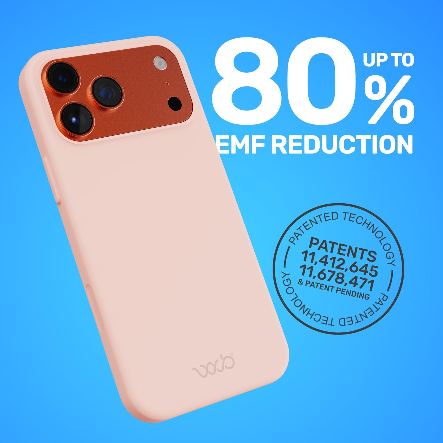 WAVEBLOCK EMF Protection Silicone iPhone Case Compatible with iPhone 17 Pro Max, Radiation Blocker, 5G Shield Reduction, Lightweight, USA Patented
