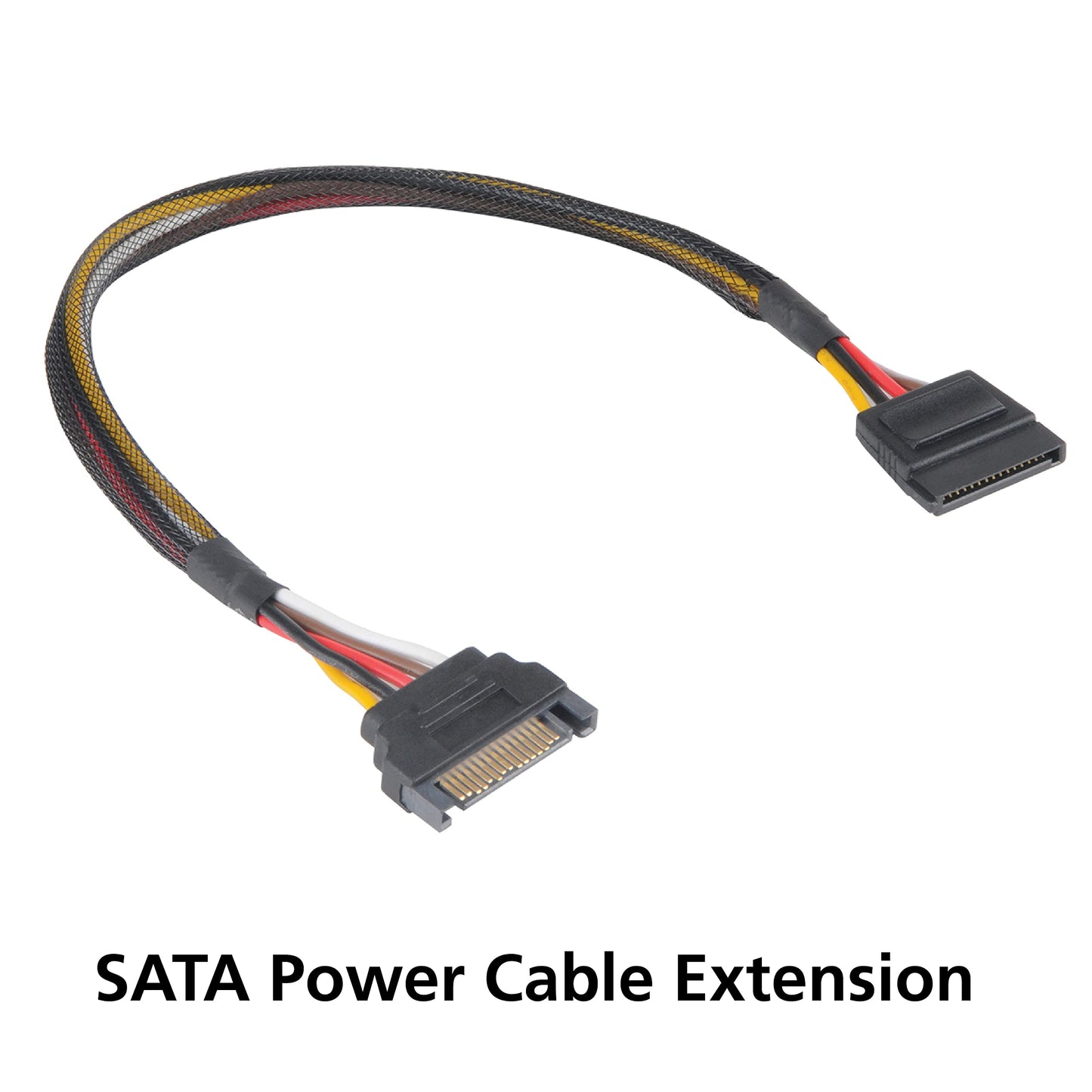Akasa Sata Power Cable Extension 0.3m Black power cable