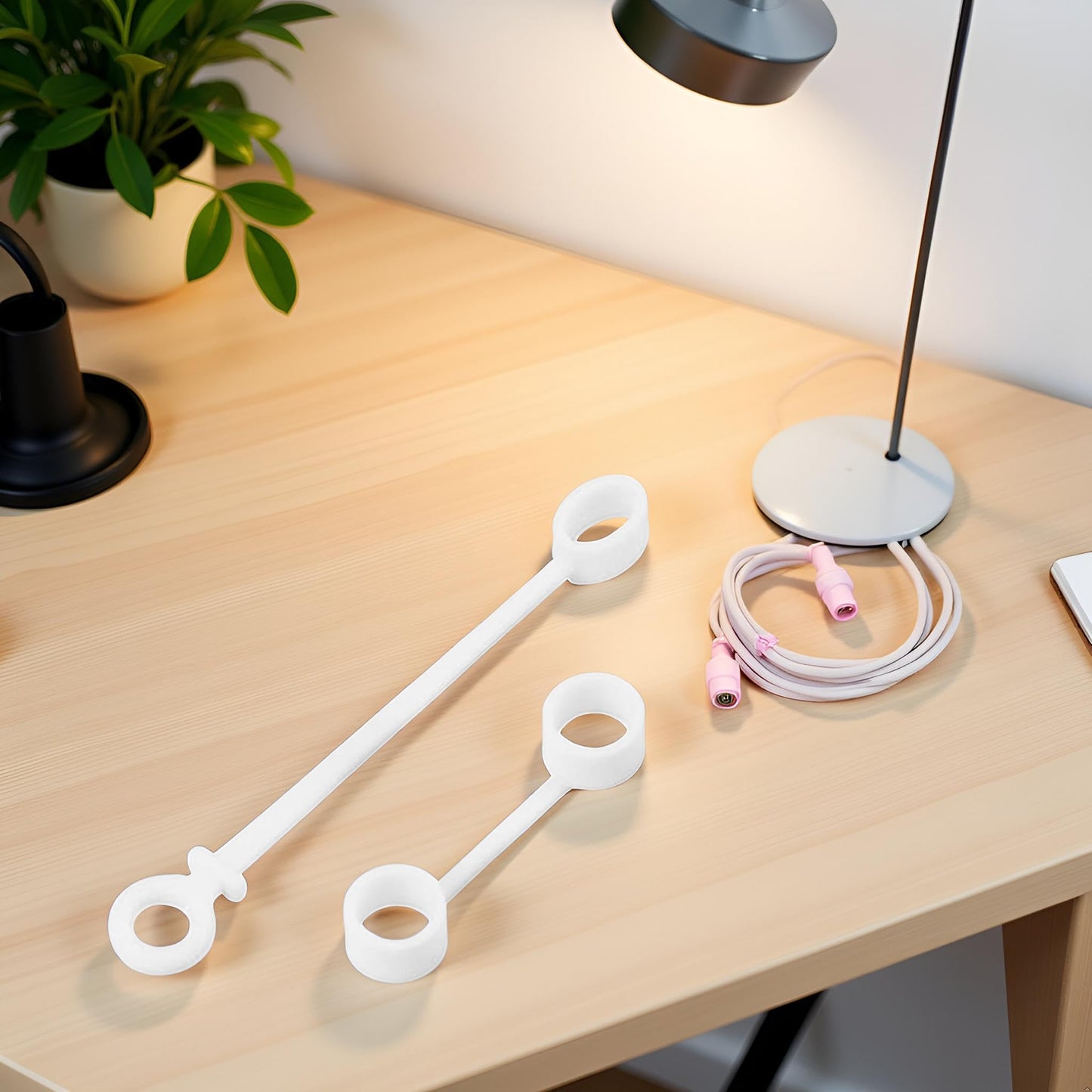 2 Pcs White Silicone Anti Lost Cover Protections Sleeve Case Cable Converter Holder Strap Tether for Various Charging Adapters Charging Cable Adapter