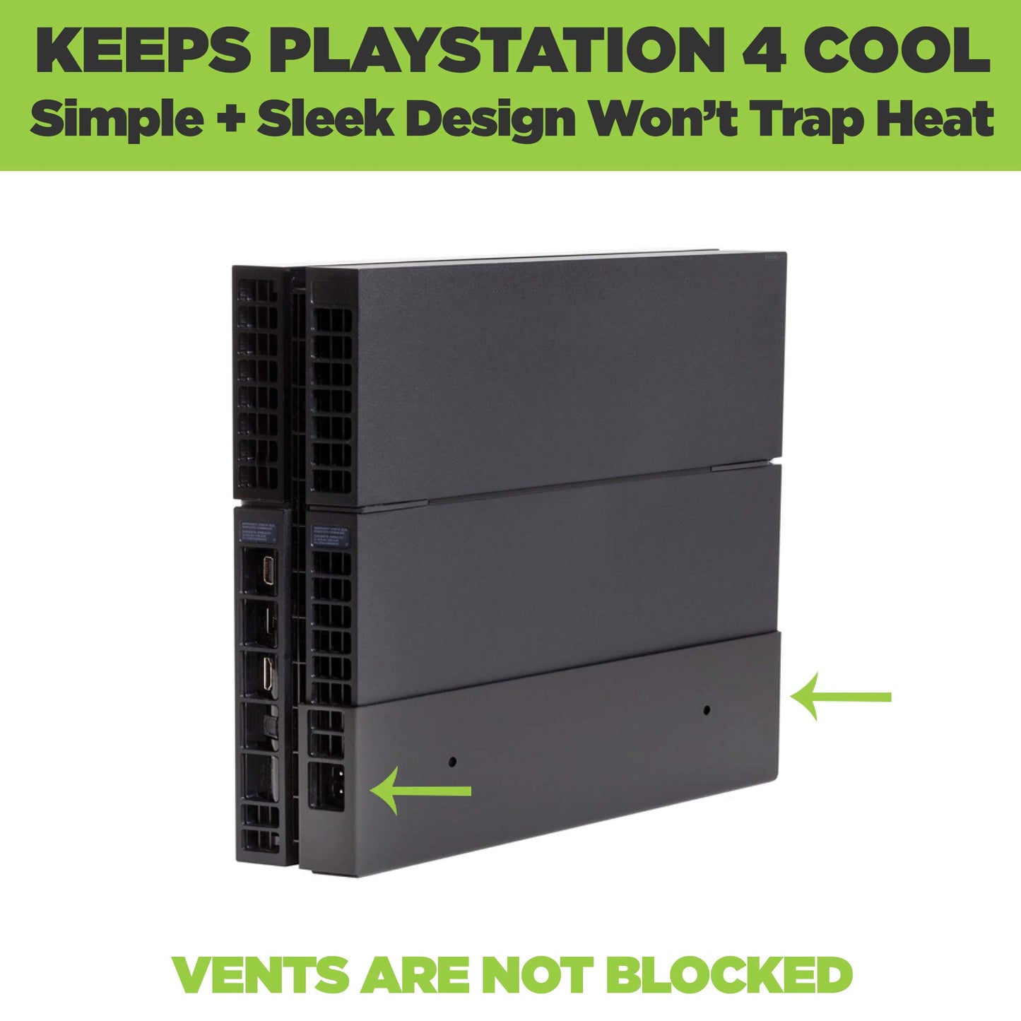 HIDEit Mounts 4 Wall Mount for Original PS4 - Patented in 2016, Made in USA - Black Steel Wall Mount for PS4 Original to Safely Store PS4 Console Near