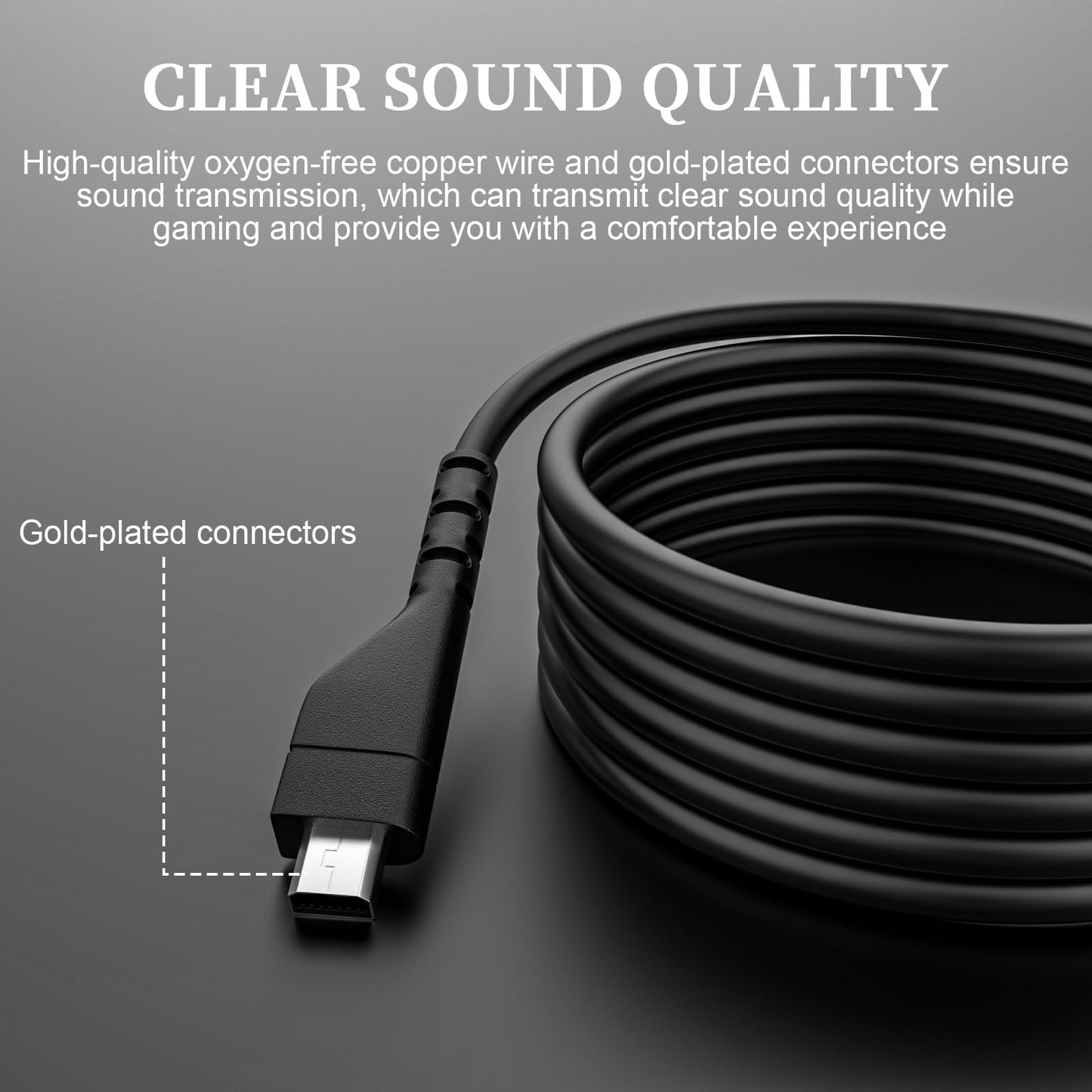 Zosvoses Arctis 3 Replacement Cable Compatible with SteelSeries Arctis 3, Arctis 5, Arctis 7, Arctis Pro Gaming Headset, 5ft