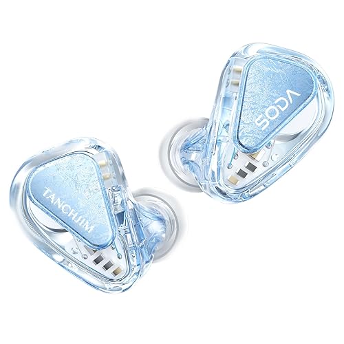 TANCHJIM SODA 1DD+4BA Hybrid in-Ear Monitor, DMT5 3-Way Frequency Division HiFi Earphone with New Silk System & Pure Armature Driver, Detachable…