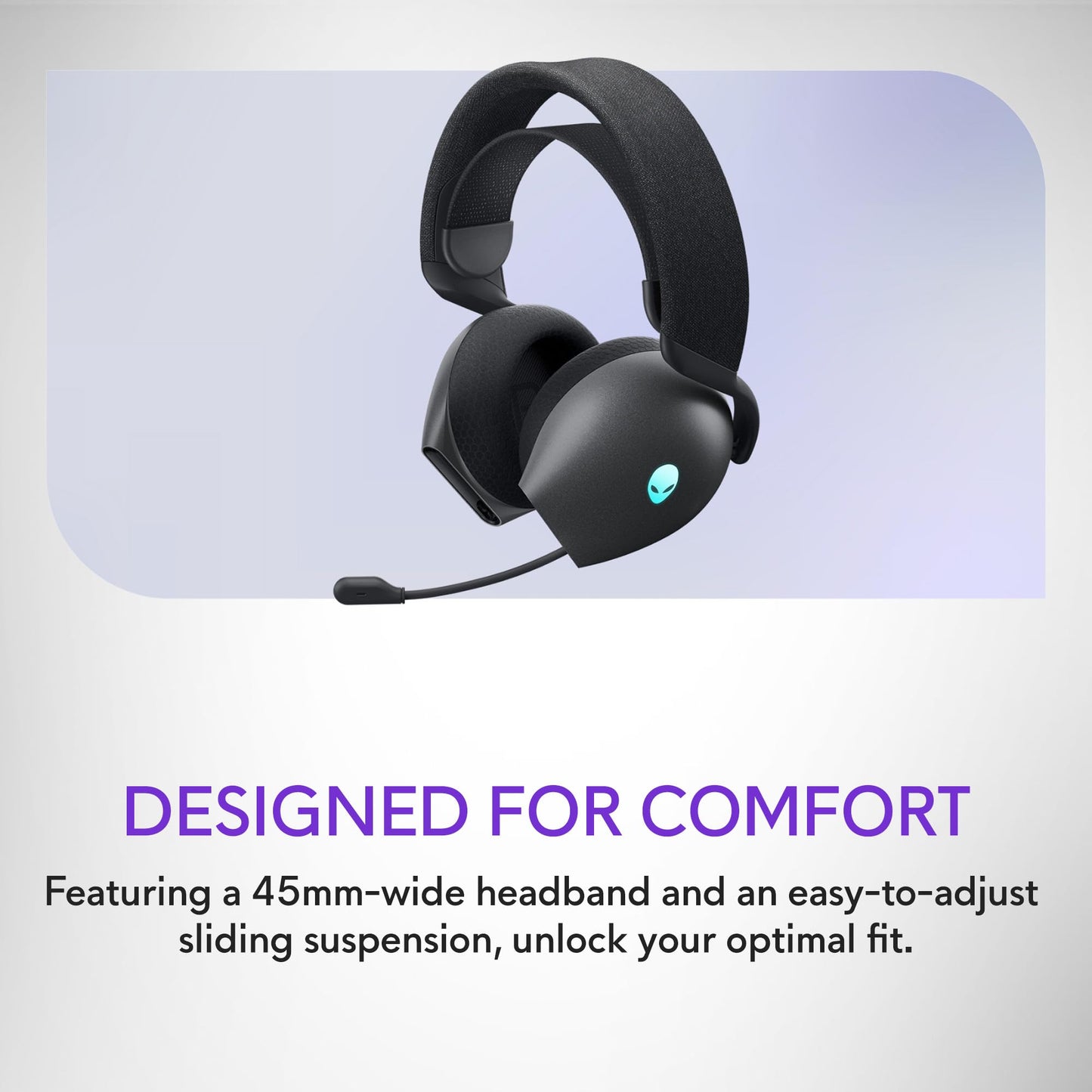 Alienware Tri-Mode Wireless Gaming Headset AW725H - Wired/Wireless, Bluetooth 5.3, Audio Output - 20 Hz, Mini-Phone (3.5mm), Battery Talk Time Up…