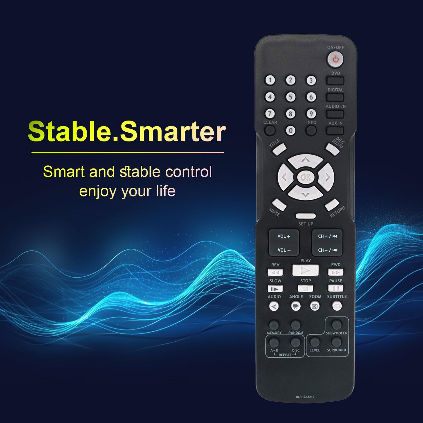 AULCMEET RCR192AA10 RCR 192 AA10 Replaced Remote Control Compatible with RCA Home Theater DVD RTD3131 RTD3133 RTD3136 RTD3236 RTD3236E RTD3236EH