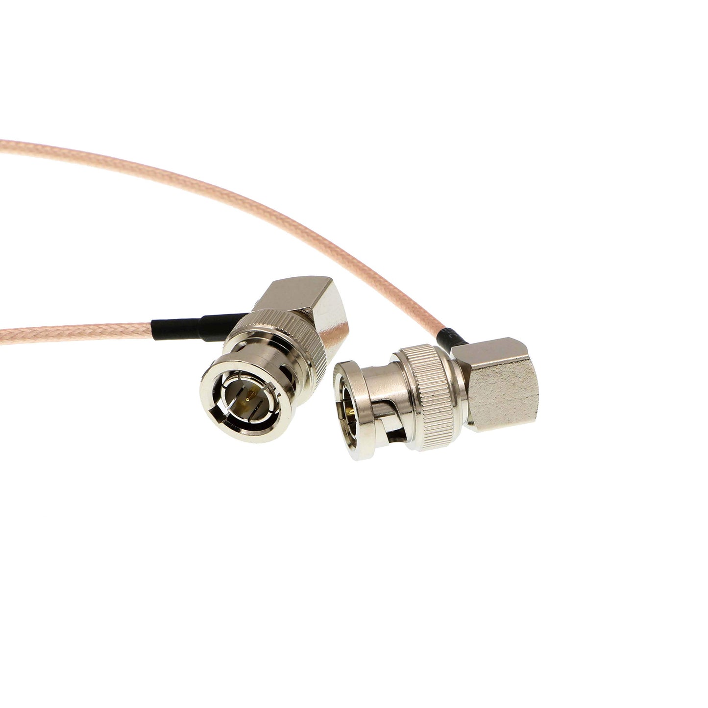 Uonecn RG179 HD-SDI Cable Right Angle BNC Male to Male 75ohm MegaFlex for Blackmagic HyperDeck Shuttle and BMCC BMPC Hyperdeck Cameras 24''