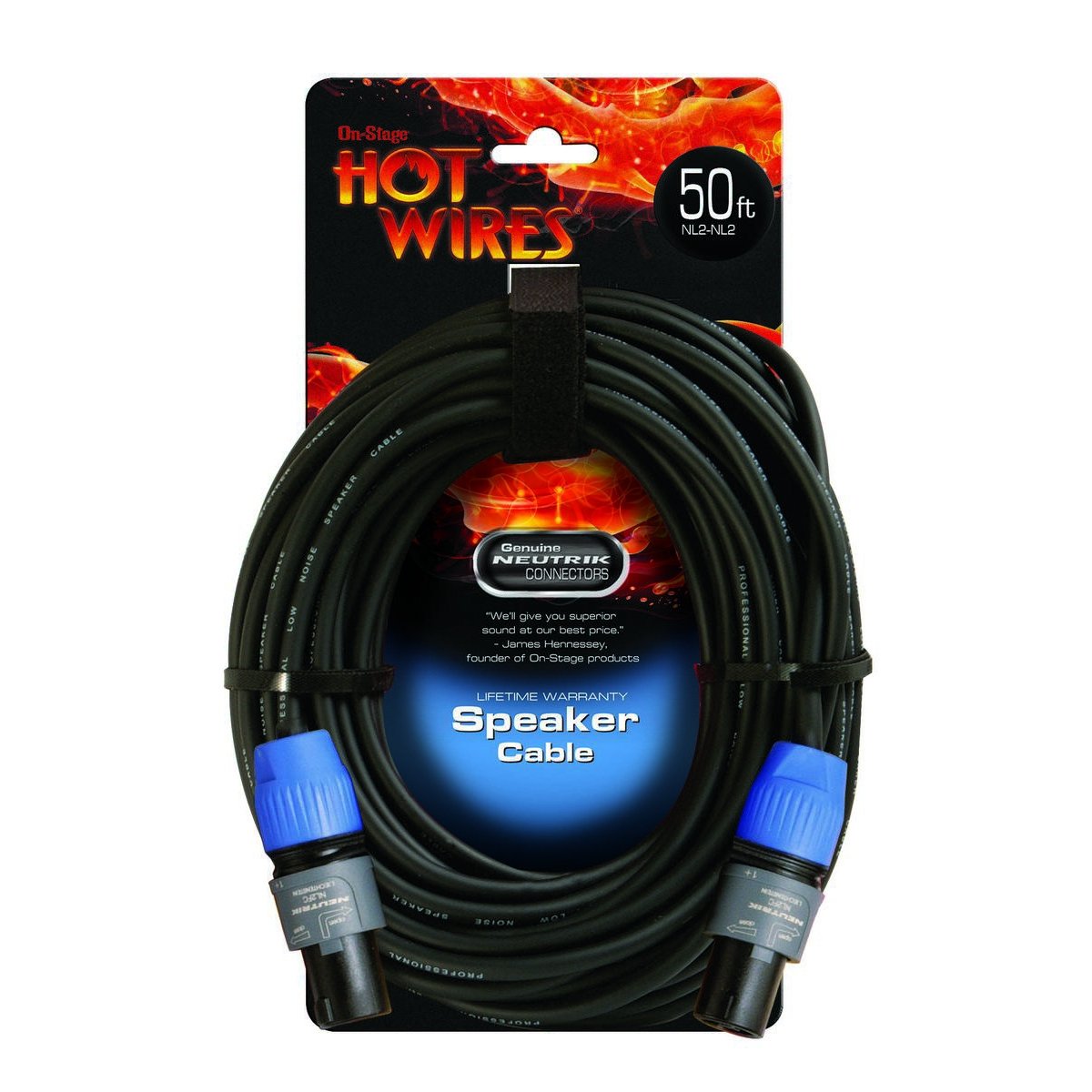 Hot Wires Speakon to Speakon Speaker Cables - 50 Feet