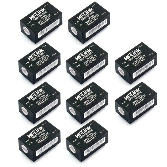 HI-Link 10pcs Mini Step-Down Power Supply Intelligent Household Switch Power Module HLK-PM01 HLK-5M05 10M05 HLK-2M05 AC DC 220V to 5V/3.3V/12V…