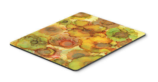 Caroline's Treasures 8986MP Abstract Flowers in Yellows and Oranges Mouse Pad, Hot Pad or Trivet for Home Office Gaming Working Computers Laptop Mouse