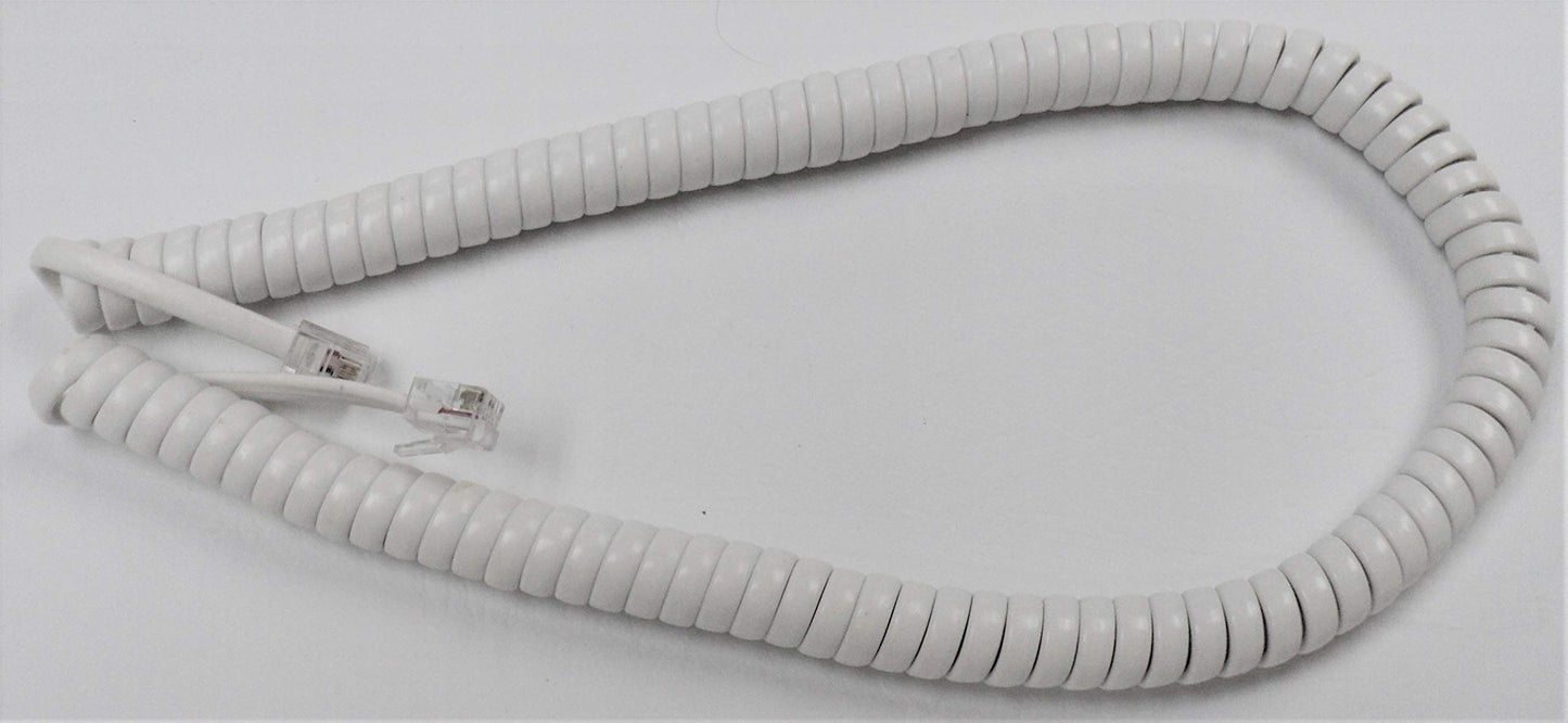 DIY-BizPhones 5-Pack White 12Ft Handset Cords Compatible with Panasonic Phone KX T7200 T7400 DT300 DT500 NT500 Series T7425 T7431 T7433 T7625 T7630
