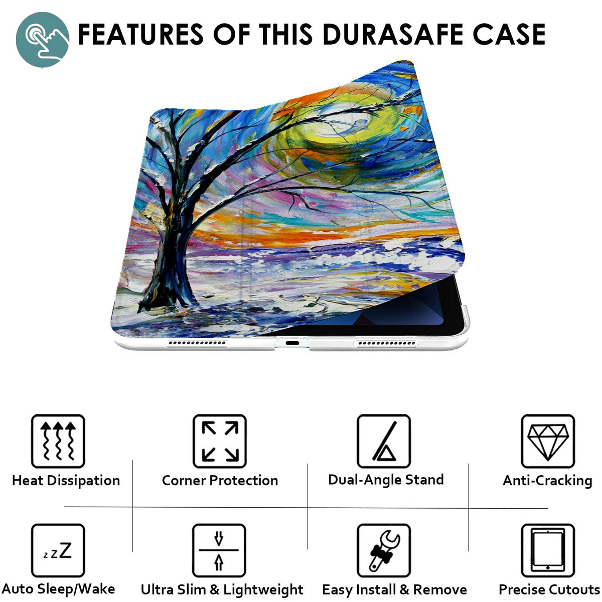 DuraSafe Cases for iPad Pro 12.9 3rd Gen 2018 PC Case A1876 MTEL2LL/A MTEM2LL/A A2014 MTFN2LL/A MTFL2LL/A MTFP2LL/A MTFQ2LL/A A1983