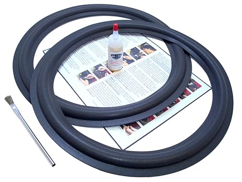 Kenwood 15" Speaker Foam Surround Edge Repair Kit - 2 Speaker Kit - Compatible with Kenwood KL777A, LSB9000D, LSB9100, LSP9000D, LSP9000HG, LSP9100