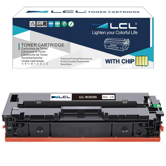 LCL 414A Black Toner Cartridge with Chip Replacement for HP W2020A for Color LaserJet Pro MFP M479fdw M454dw M479dw M454dn M479 M454 M479fnw Printer