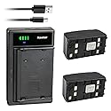 Kastar 2-Pack Battery and Smart USB Charger Replacement for Pentax CST-225N PCS-215 PCS-225 PCS-300 PCS-305 PCS-315 PCS-325 PCS-335 PCS-500 PCS-515