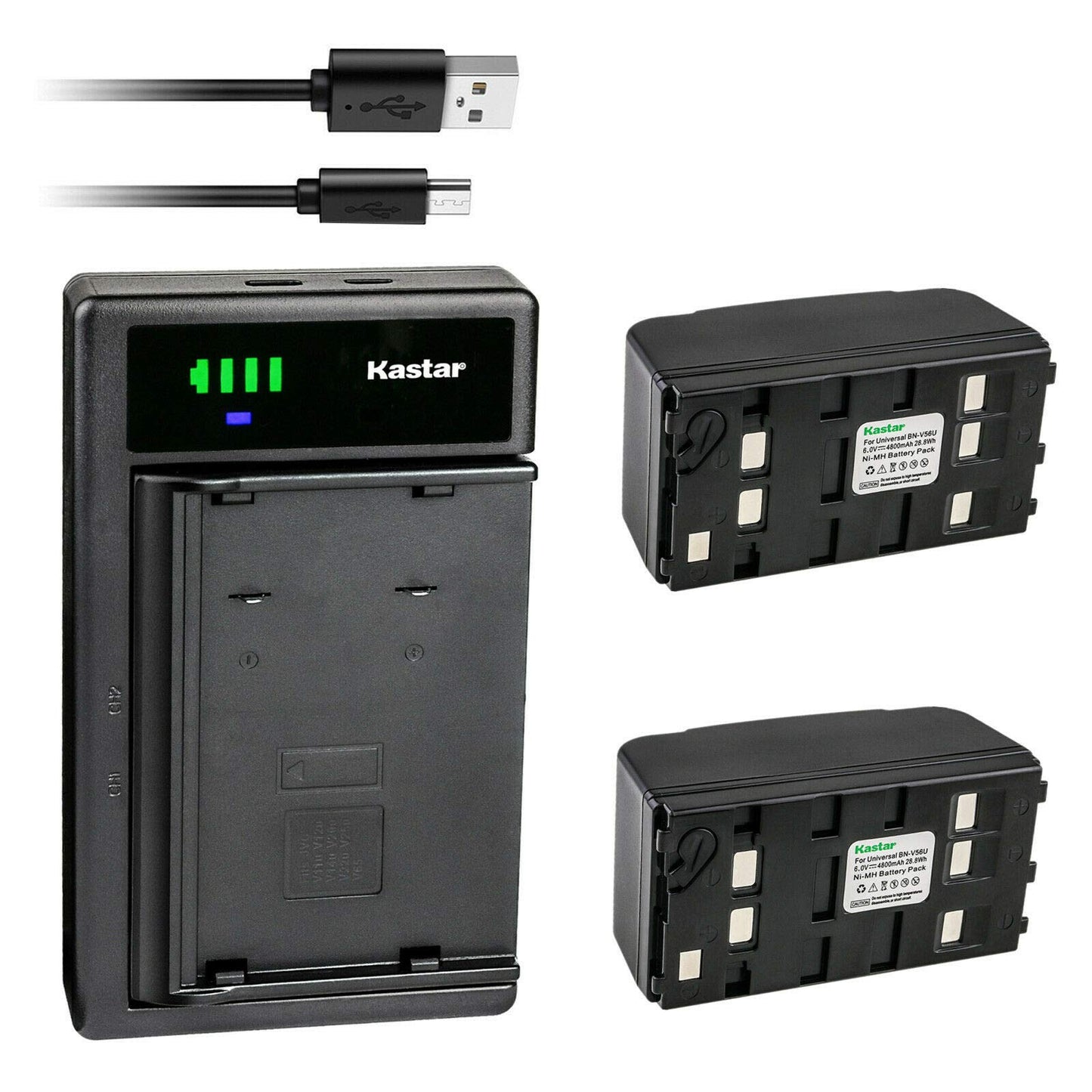 Kastar 2-Pack Battery and Smart USB Charger Replacement for Panasonic PV-D705 PV-IQ203 PV-IQ205 PV-IQ244D PV-IQ303 PV-IQ305 PV-IQ306 PV-IQ325 PV-IQ403