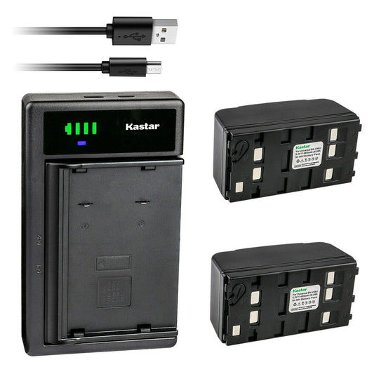 Kastar 2-Pack Battery and Smart USB Charger Replacement for Pentax CST-225N PCS-215 PCS-225 PCS-300 PCS-305 PCS-315 PCS-325 PCS-335 PCS-500 PCS-515