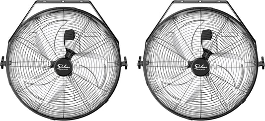 Simple Deluxe 18 Inch Industrial Wall Mount, 3 Speed Commercial Ventilation Metal Fan for Warehouse, Greenhouse, Workshop, Patio, Factory and Basement