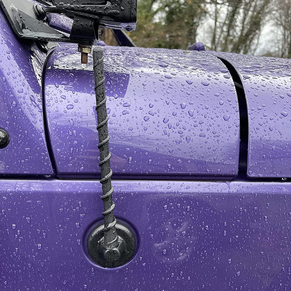 Short Antenna fits 2007-2025 Jeep Wrangler Gladiator Mojave Sahara Rubicon JK JL JT Unlimited Sport S Willys 4xe Accessories, 8 Inch Jeep Car