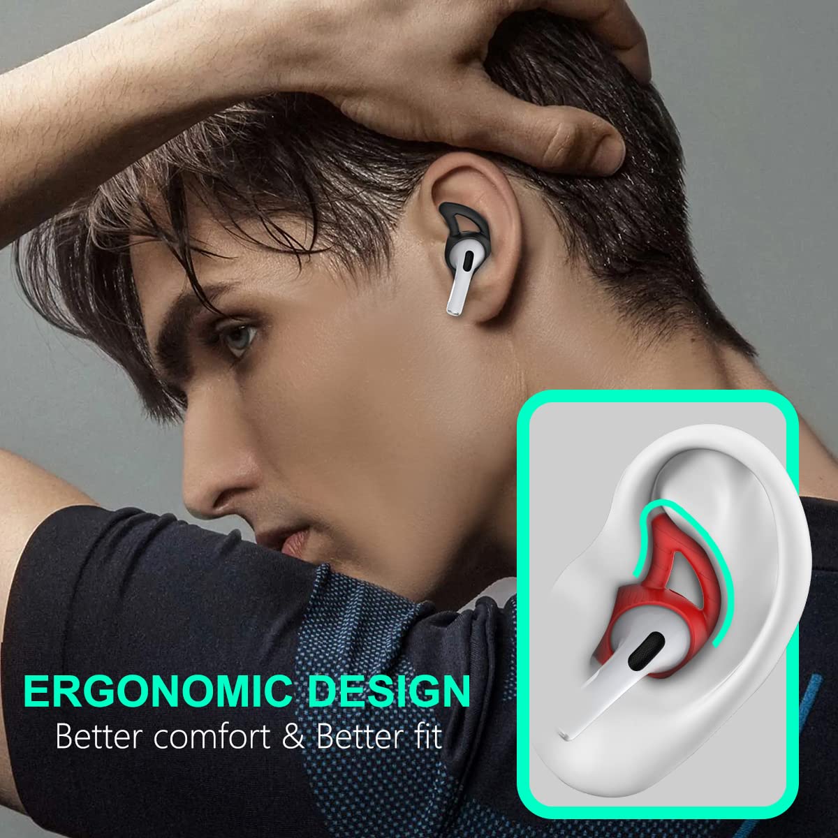 [5 Pairs] Silicone Ear Hooks for AirPods Pro 2, Ear Hook Anti Slip AirPods Pro 2 Accessories Compatible with AirPods Pro 2nd Generation (2022) - NOT