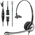 Wantek Corded Telephone Headset Mono w/Noise Canceling Mic + Quick Disconnect