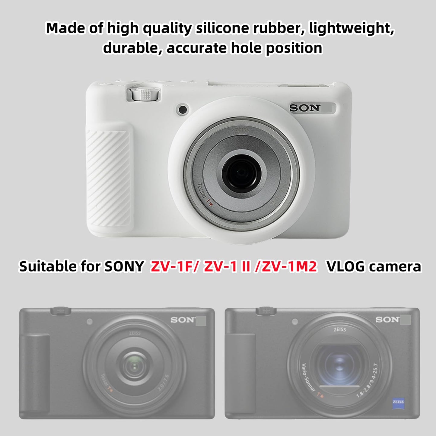 SZHSYJY Camera Case for Sony ZV-1F/ ZV-1 II/ZV-1M2 Digital Camera,ZV1F Soft Silicone Protective Bag,Anti-Scratch Slim Fit Soft Sleeve With ZV1 F