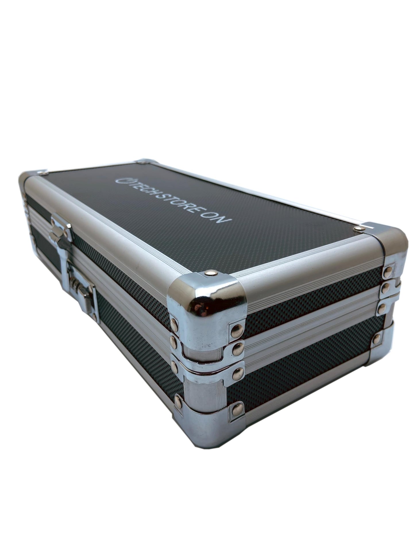 Flash USB Thumb Drive Holder Storage Organizer Case | Antistatic and Shockproof (aluminum, medium, holds 24 USB, 2 HDD slots)