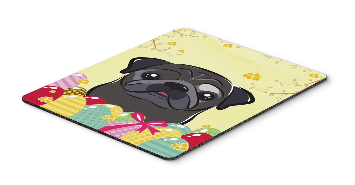 Caroline's Treasures BB1945MP Black Pug Easter Egg Hunt Mouse Pad, Hot Pad or Trivet for Home Office Gaming Working Computers Laptop Mouse