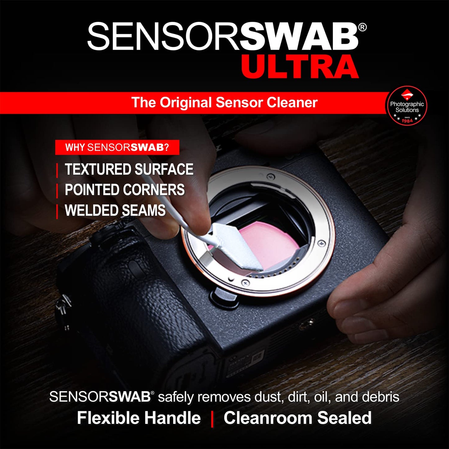 Photographic Solutions Digital Survival Kit - Type-1 (20mm) Sensor Swab, PEC-PAD Photo Wipes, E-Wipe Packet, Eclipse Optic Cleaning Fluid - Camera