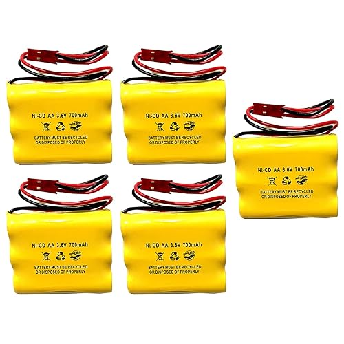 (5 Pack) CUSTOM-93 NNYXSB LPX70RWH 3.6V 700MAH Exit Sign Emergency Light NiCad Battery Replacement SL 026148 SL 026-148 3.6v 600mah NIC0553 ANIC0553…