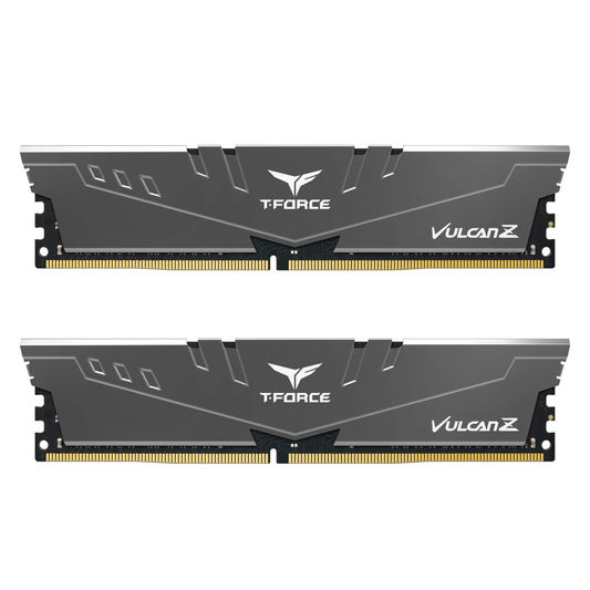 TEAMGROUP T-Force Vulcan Z DDR4 16GB Kit (2x8GB) 3200MHz (PC4-25600) CL16 Desktop Memory Module Ram (Gray) - TLZGD416G3200HC16CDC01