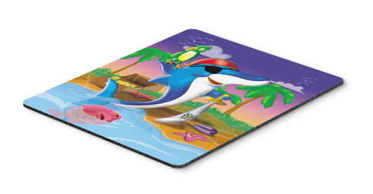 Caroline's Treasures APH2486MP Dolphin Pirate Mouse Pad, Hot Pad or Trivet for Home Office Gaming Working Computers Laptop Mouse Mat,Washable Large