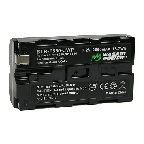 Wasabi Power Battery for Sony NP-F330, NP-F530, NP-F550, NP-F570 (2600mAh, L Series) & CN-160, CN-216, CN-126 Series, Atomos Ninja V, Shinobi, Shogun