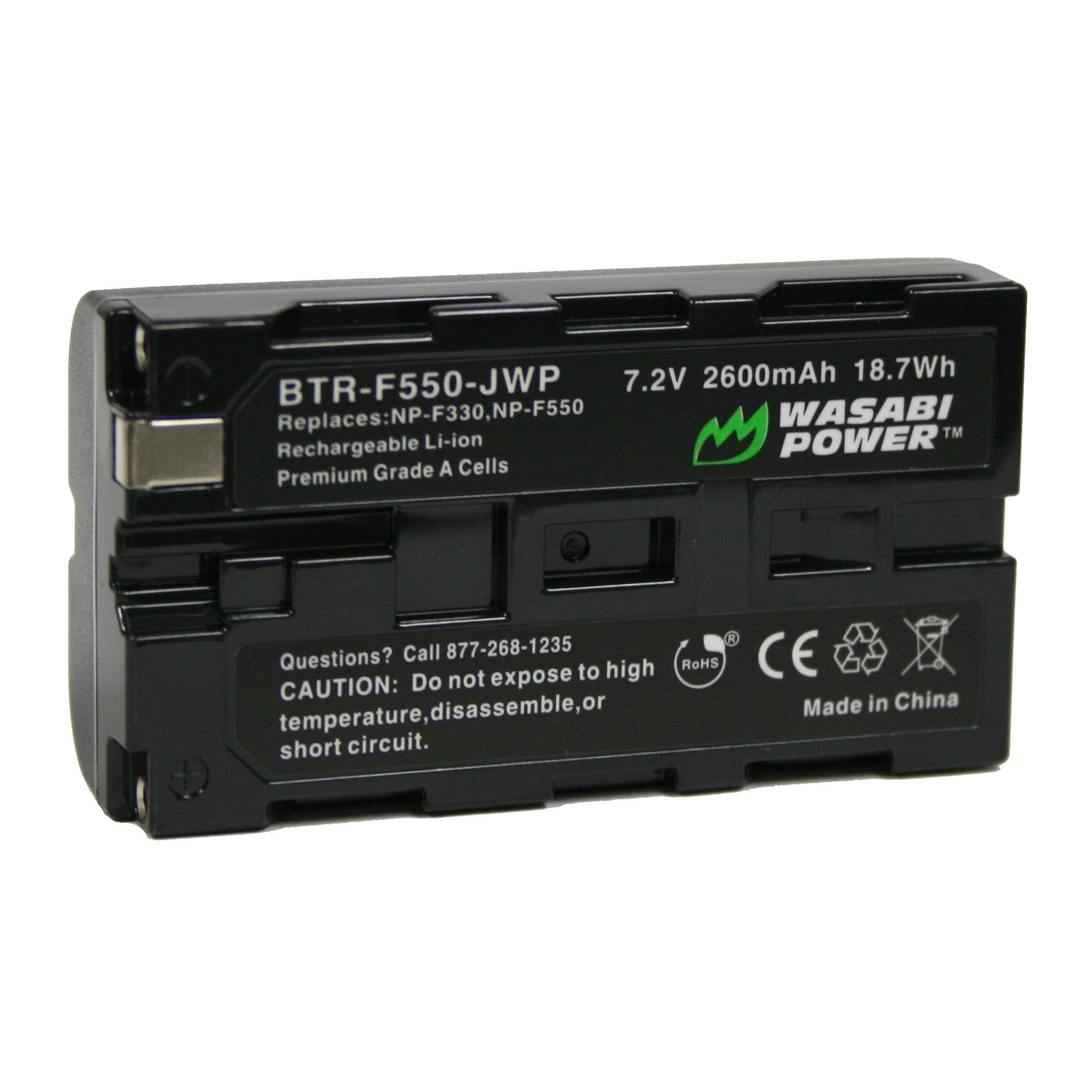 Wasabi Power Battery for Sony NP-F330, NP-F530, NP-F550, NP-F570 (2600mAh, L Series) & CN-160, CN-216, CN-126 Series, Atomos Ninja V, Shinobi, Shogun
