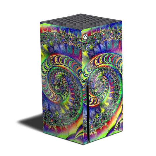 MightySkins Glossy Glitter Skin Compatible with Xbox Series X - Acid | Protective, Durable High-Gloss Glitter Finish | Easy to Apply, Remove,