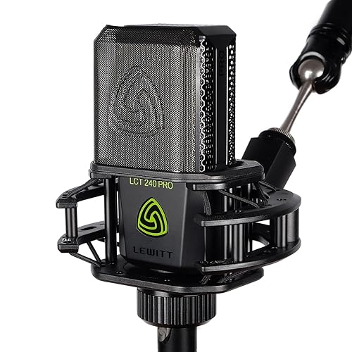 LCT-240 Condenser Microphone with high-Perfomance Capsule, Cardioid Pattern, Black, Shock Mount, Magnetic pop Filter