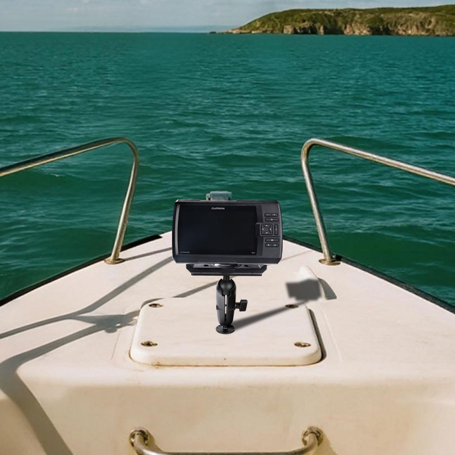 xik Heavy Duty 1.5" Ball Double Socket Arm - 9.1" Aluminum Alloy Extension for Marine Electronics, RAM Mount C-Size Compatible, Fish Finder/GPS Mount