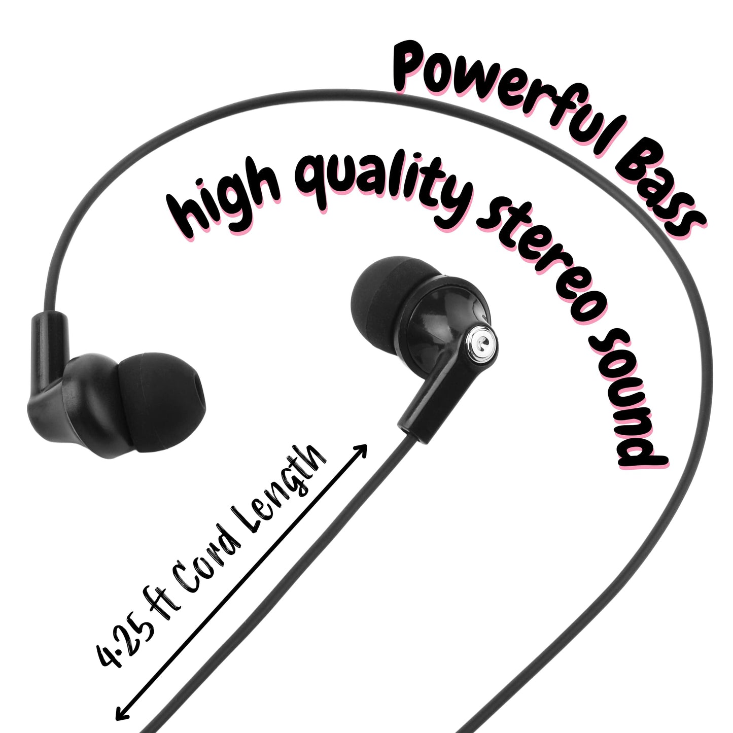Mr. Pen- Earbuds with Microphone, 4.25 Ft, 3.5mm Jack, Wired In Ear Headphones