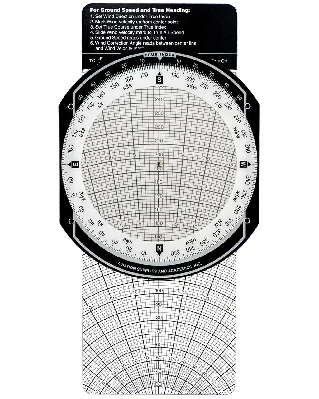 ASA Paper E6B Flight Computer - Lightweight, Affordable Aviation Slide Rule for FAA Test Prep and Classroom Training