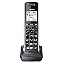 Panasonic Cordless Phone Extension Handset Accessory to Connect to Expandable Base Station - KX-TGFA88B (Black)